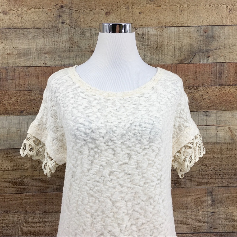 Anthropologie Saturday Sunday Woven Crochet Top - Picture 7 of 7